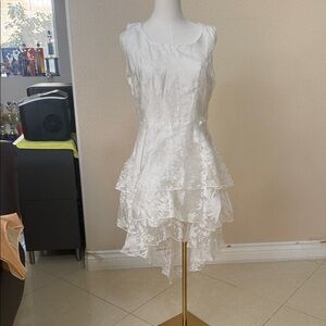 Chic Asymmetrical White Dress